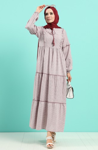 فستان ارجواني داكن 8098-01