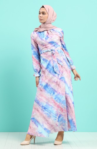 Robe Hijab Bleu 60160-01