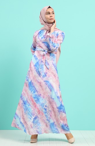 Robe Hijab Bleu 60160-01