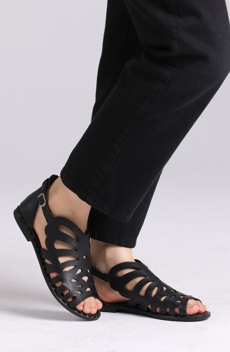 Black Summer Sandals 0011-02