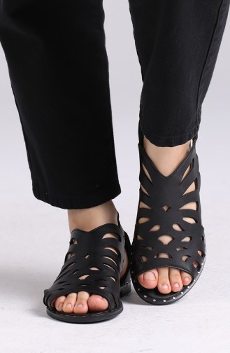 Black Summer Sandals 0011-02