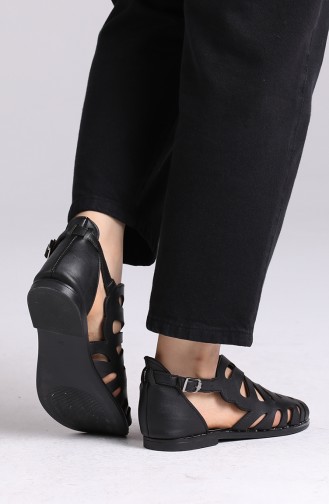 Black Summer Sandals 0011-02