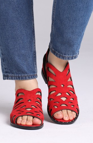 Red Summer Sandals 0011-07