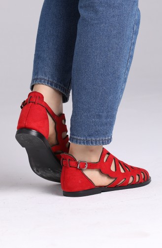 Red Summer Sandals 0011-07