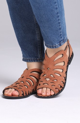 Tobacco Brown Summer Sandals 0011-08