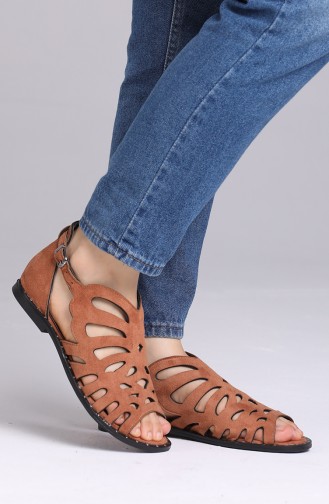 Tobacco Brown Summer Sandals 0011-08