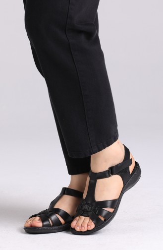 Black Summer Sandals 0504-01