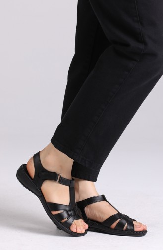 Black Summer Sandals 0504-01