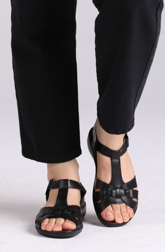 Black Summer Sandals 0504-01