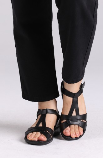 Black Summer Sandals 0505-01