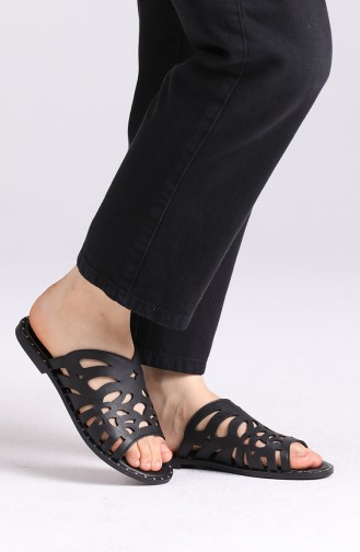 Black Summer slippers 0012-01