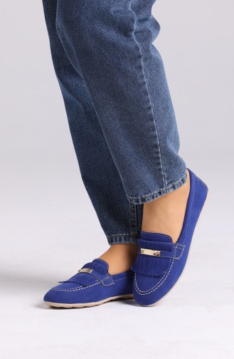 حذاء مسطح أزرق 0401-03
