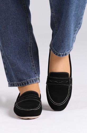 Black Woman Flat Shoe 0404-08