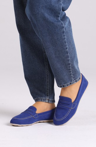 حذاء مسطح أزرق 0404-10