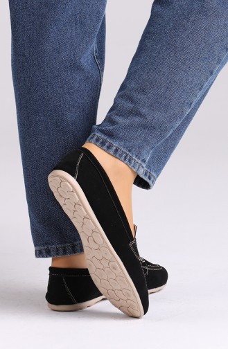 Black Woman Flat Shoe 0405-09