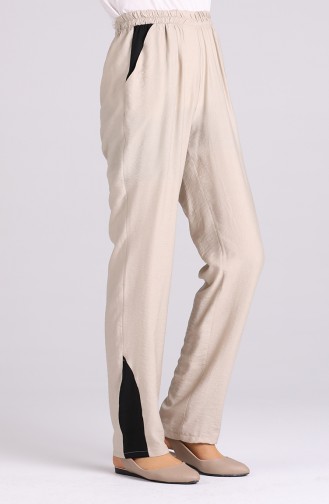 Aerobin Fabric wide Leg Pants 0128-05 Beige 0128-05