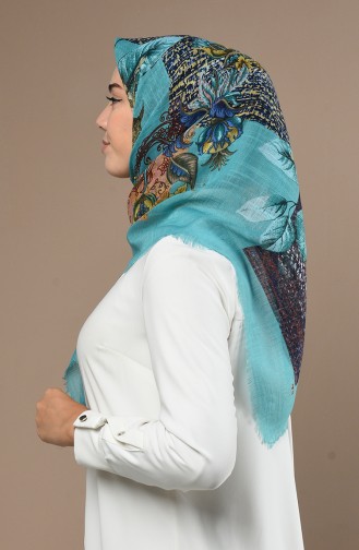 Turquoise Hoofddoek 90645-14