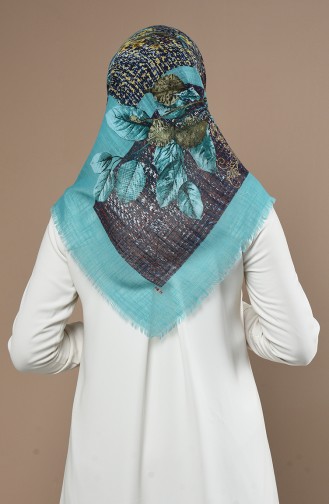 Turquoise Hoofddoek 90645-14