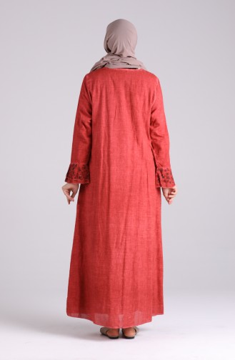 Brick Red Abaya 4242-08