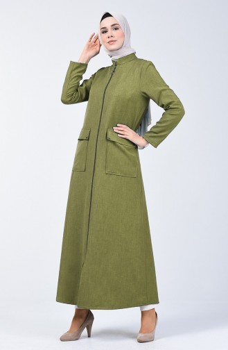 Khaki Abaya 2107-04