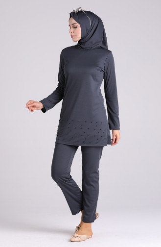 Light Black Swimsuit Hijab 1013-02