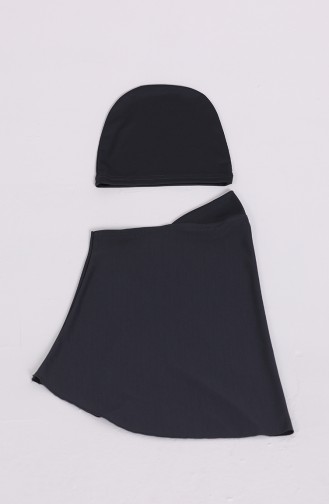 Light Black Swimsuit Hijab 1013-02