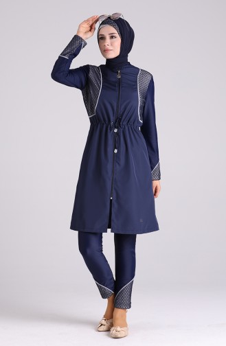 Navy Blue Swimsuit Hijab 01