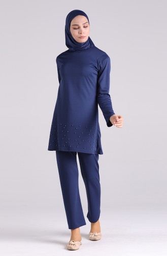 Navy Blue Swimsuit Hijab 1013-03