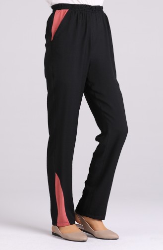 Aerobin Fabric wide Leg Pants 0128-01 Black 0128-01