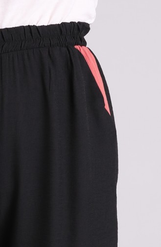 Aerobin Fabric wide Leg Pants 0128-01 Black 0128-01