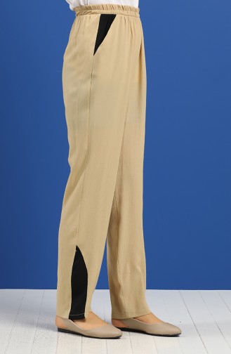 Aerobin Fabric wide Leg Trousers 0128a-02 Beige 0128A-02