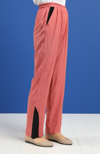 Aerobin Fabric wide-leg Trousers 0128a-03 Dry Rose 0128A-03