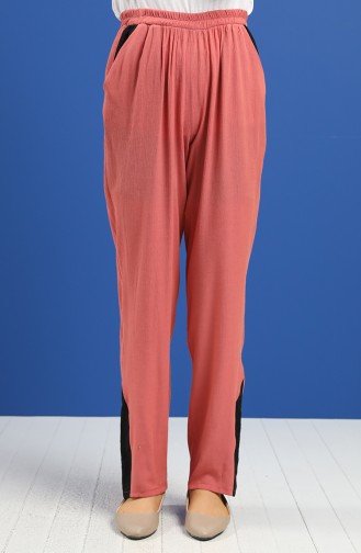 Aerobin Fabric wide-leg Trousers 0128a-03 Dry Rose 0128A-03