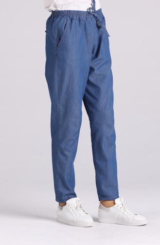 Elastic waist Jeans 5034-01 Navy Blue 5034-01