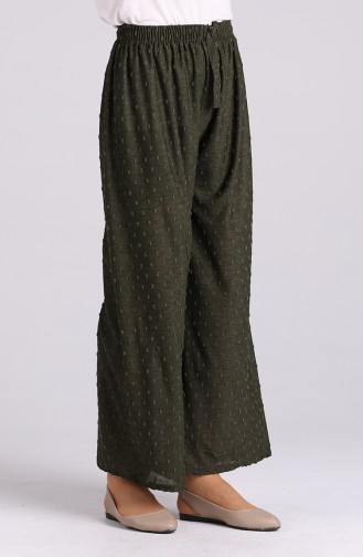 Summer wide-leg Pants 2025-02 Dark Green 2025-02