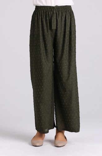 Summer wide-leg Pants 2025-02 Dark Green 2025-02