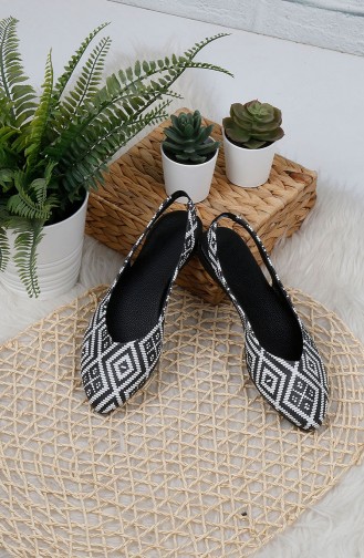 White Women`s Flats 0172-07