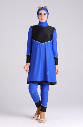 Saxon blue Swimsuit Hijab 02