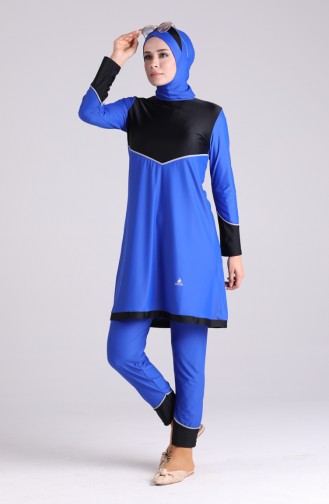 Maillot de Bain Hijab Blue roi 02