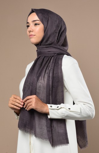 Smoke-Colored Shawl 3017FLR-01