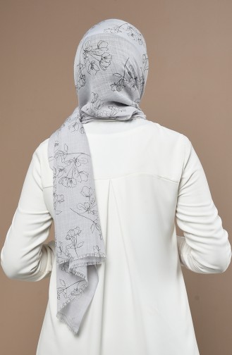 شال رمادي فاتح 3017FLR-02