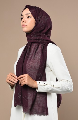 Damson Sjaal 3017FLR-04