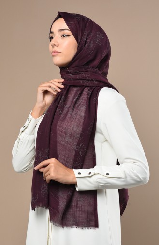 Plum Shawl 3017FLR-04