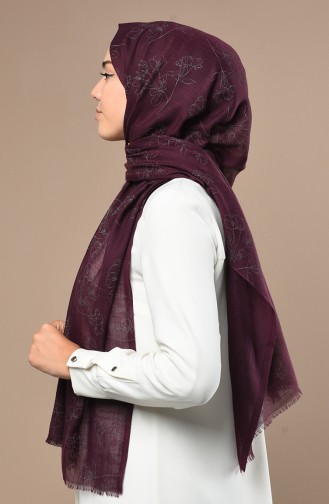 Plum Shawl 3017FLR-04