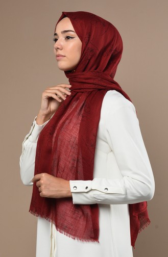 Claret Red Shawl 3017FLR-07