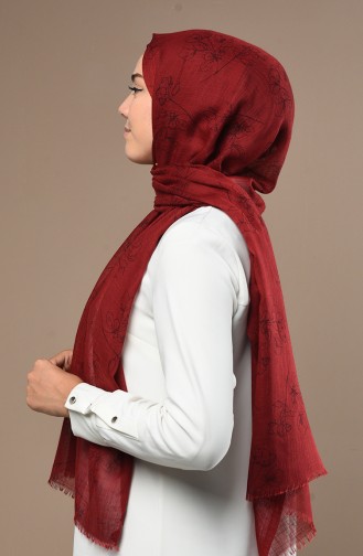 Claret Red Shawl 3017FLR-07