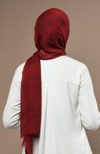 Claret Red Shawl 3017FLR-07