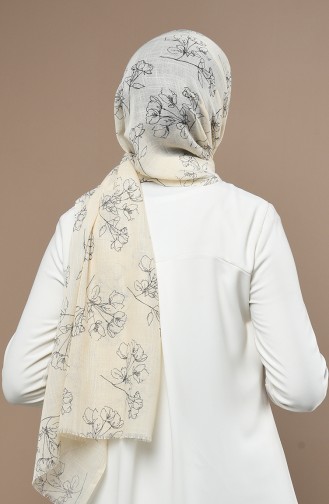 Beige Shawl 3017FLR-08