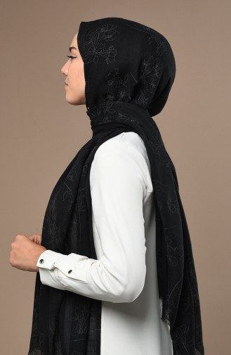 Black Sjaal 3017FLR-10