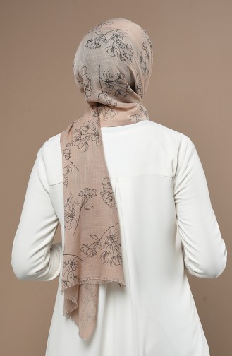 Milk Coffee Shawl 3017FLR-11